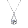 Elegant Heart & Teardrop S925 Silver Necklace